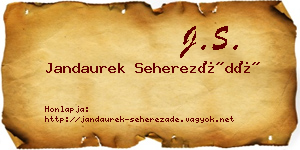 Jandaurek Seherezádé névjegykártya